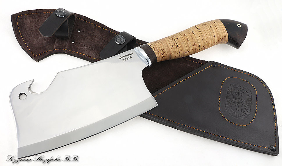 Тяпка 4 95Х18 береста