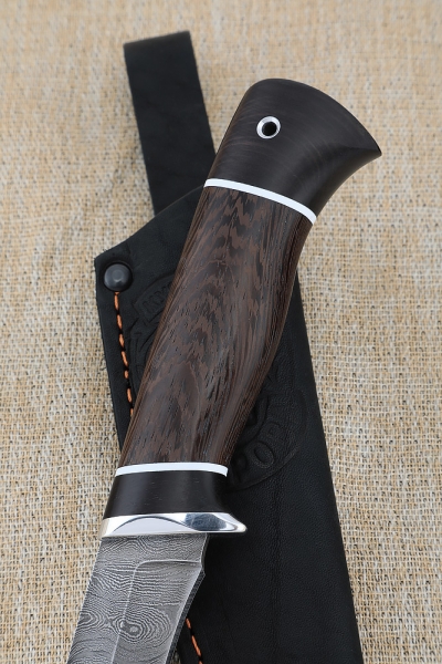Knife Falcon Damascus black hornbeam wenge