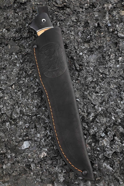 Нож Засапожный сталь N690 рукоять береста 