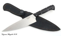 Chef knife medium 95h18- satin black hornbeam