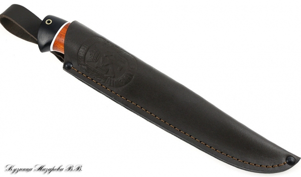 Knife Falcon Damascus black hornbeam paduk
