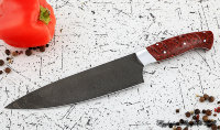 Knife Chef No. 12 steel H12MF handle acrylic red