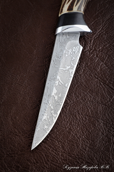 Нож Ласка D2 черный граб рог лося (Sicac)