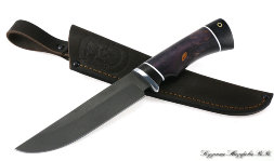 Knife Gadfly 2 H12MF black hornbeam stabilized Karelian birch (purple)