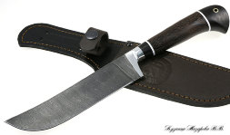 Нож Узбекский дамаск черный граб венге