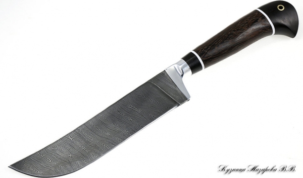 Knife Uzbek Damascus black hornbeam wenge