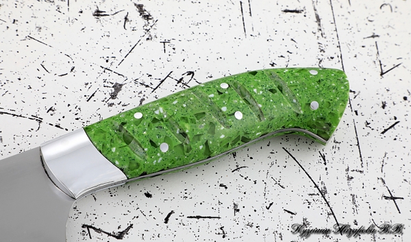 Knife Chef No. 12 steel 95h18 handle acrylic green
