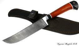Knife Uzbek Damascus black hornbeam paduk