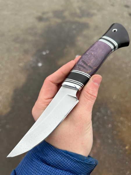 Нож &quot;Лань&quot; сталь У8А , рукоять карельская береза фиолетовая (распродажа) 