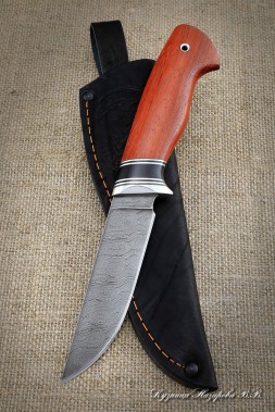 Knife Bayonet Damascus black hornbeam paduk