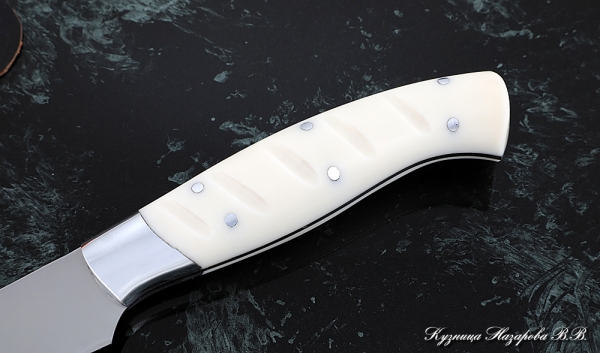 Knife Chef No. 5 steel 95h18 handle acrylic white