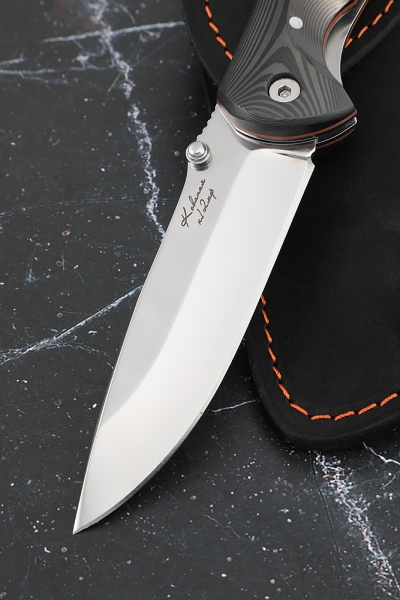 Нож складной Корвет сталь Х12МФ накладки карбон