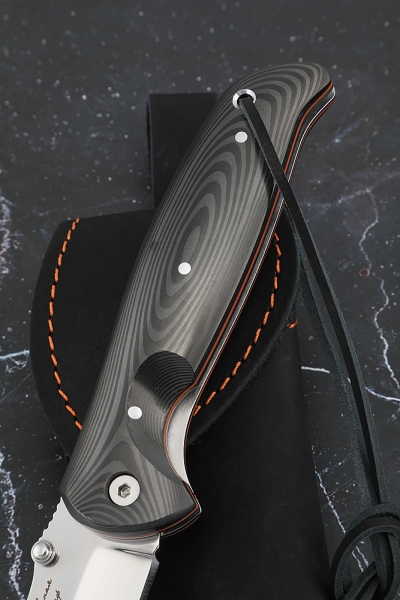 Folding knife Corvette steel X12MF Carbon lining