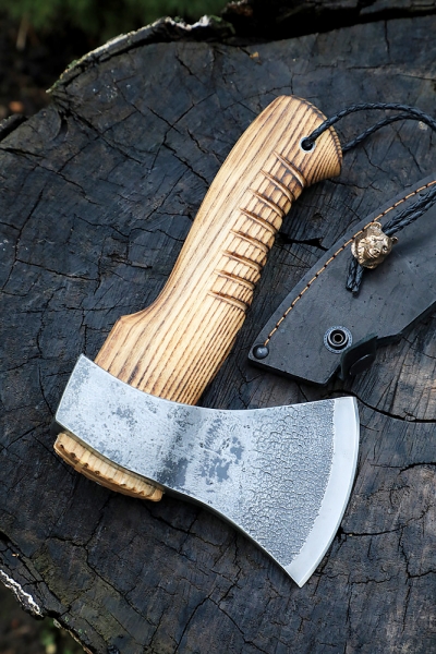 Axe Kid-3 cooking metals: carbon+HVG handle ash (NEW)