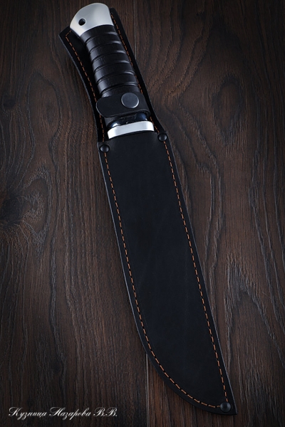 Нож Пластун  (казачий пластунский нож)  х12мф черный граб дюраль (NEW)