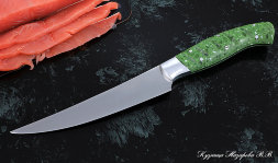 Knife Chef No. 5 steel 95h18 handle acrylic green