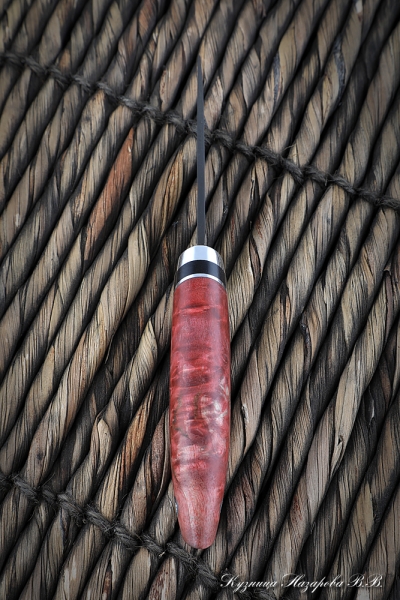 Knife Mole 2 H12MF stabilized Karelian birch red (Sicac)