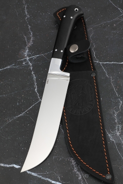 Kitchen knife Uzbek all-metal ELMAX lining black hornbeam