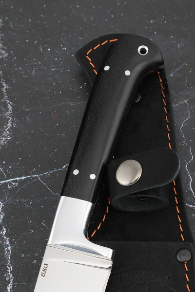 Kitchen knife Uzbek all-metal ELMAX lining black hornbeam