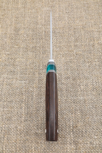 Нож Странник сталь N690 рукоять акрил зеленый и венге 