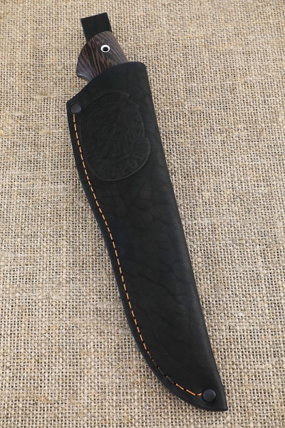 Нож Странник сталь N690 рукоять акрил зеленый и венге 