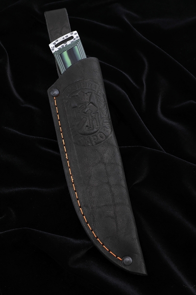 Нож №41 D2 цельнометаллический рукоять G10 чернозеленая