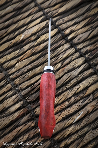 Нож Крот ELMAX стабилизированная карельская береза красная