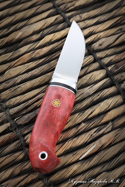 Нож Крот ELMAX стабилизированная карельская береза красная
