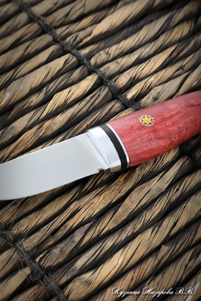 Knife Mole ELMAX stabilized Karelian birch red