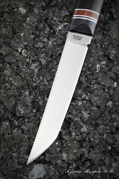 Knife Shaman H12MF handle G10 black, iron wood, black hornbeam