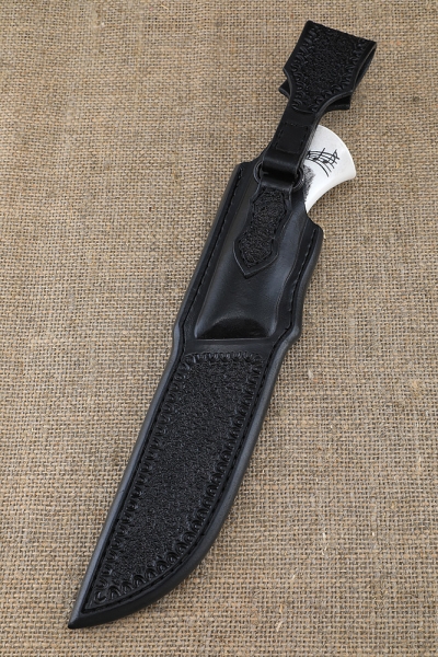 Knife Rusak CPM 125v, handle elk horn with scrimshaw
