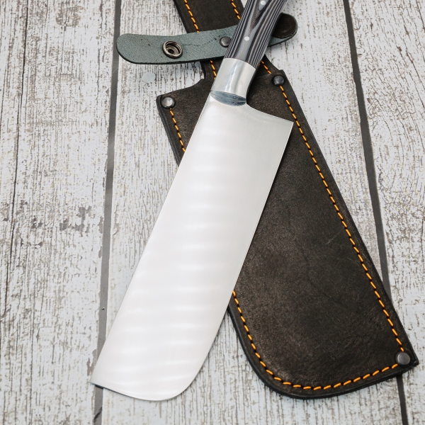 All-metal Scale knife 95x18 G 10 pads black and gray (Sale)