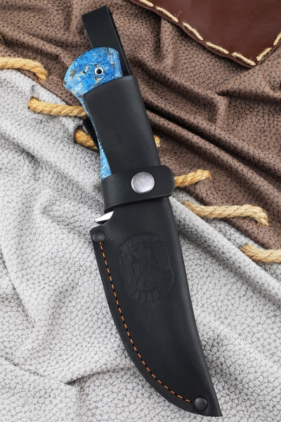 Cheetah knife steel h12mf Maple cap handle blue