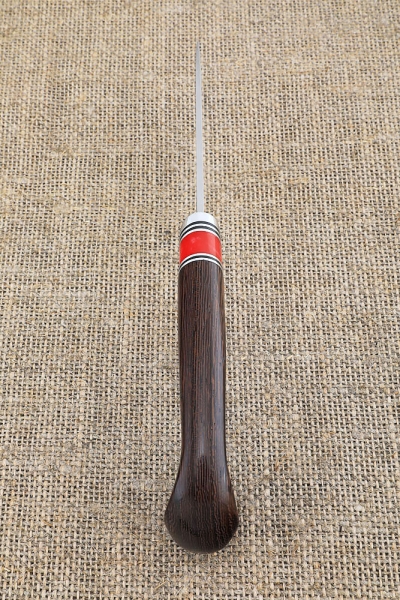 Нож Ловчий сталь N690 рукоять акрил красный и венге