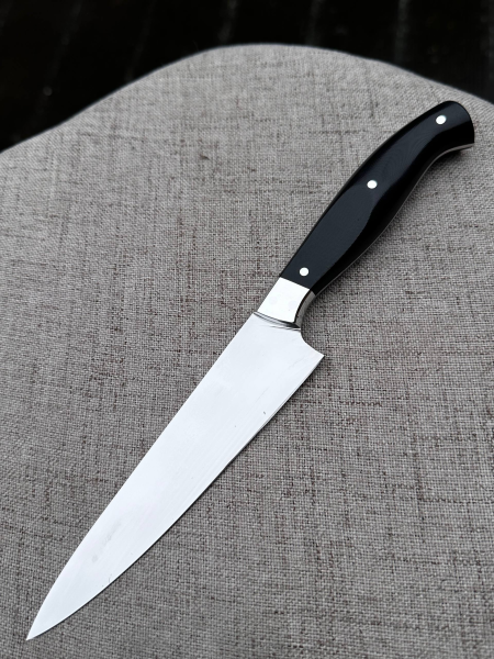 Кухонный цельнометаллический нож "Петти" из стали VG-10, накладки из G10 черной