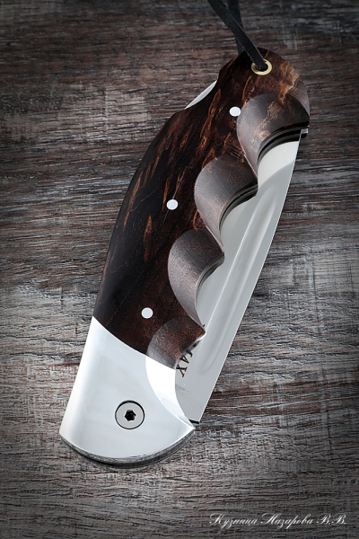 Folding knife Eagle steel Elmax lining Karelian birch (brown)