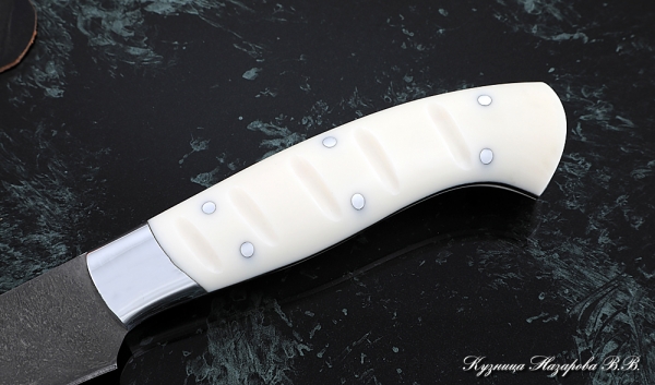 Knife Chef No. 5 steel H12MF handle acrylic white