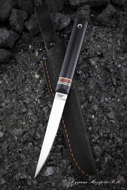 Uchar H12MF knife handle G10 black, iron wood, black hornbeam