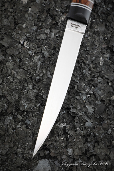 Uchar H12MF knife handle G10 black, iron wood, black hornbeam
