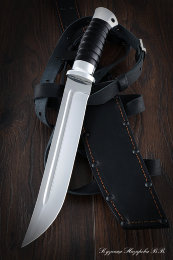 Knife Plastun (Cossack plastun knife) 95h18 black hornbeam duralumin (NEW)
