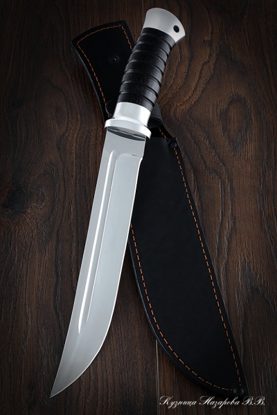 Knife Plastun (Cossack plastun knife) 95h18 black hornbeam duralumin (NEW)
