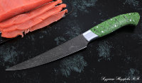 Knife Chef No. 5 steel H12MF handle acrylic green