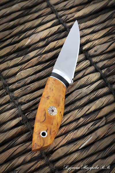 Нож Крот 2 ELMAX стабилизированная карельская береза янтарная