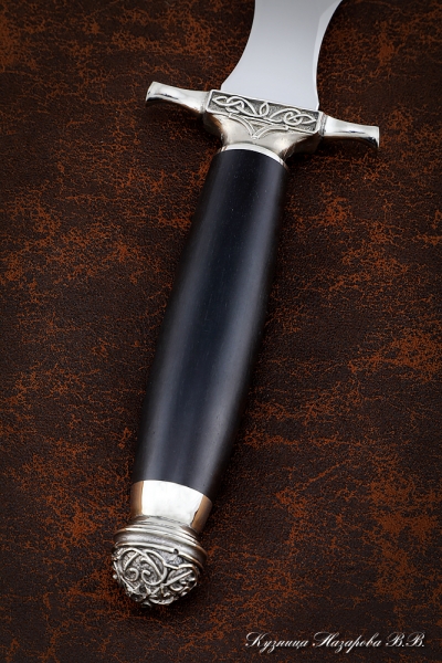 Souvenir Caucasian-2 steel 95h18, handle black hornbeam nickel silver
