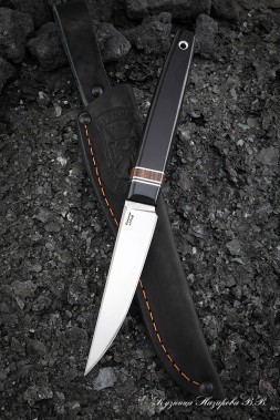 Knife Jur H12MF handle G10 black, iron wood, black hornbeam