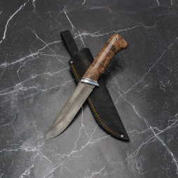 Нож Вепрь х12мф рукоять  стабилизированная карельская береза коричневая (распродажа) 
