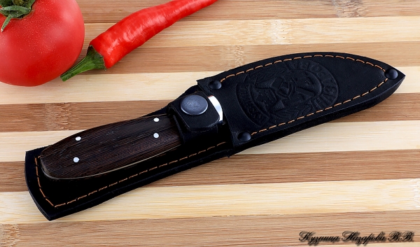 Кухонный нож Шеф № 1 овощной сталь Х12МФ рукоять венге (NEW)