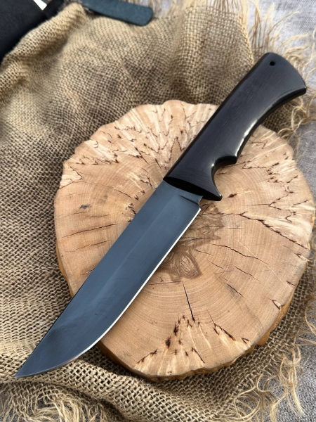 Нож "Овод" сталь У10А воронение, рукоять черный граб (распродажа)