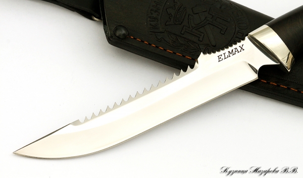 Knife Fisherman 2 ELMAX Nickel silver dial Black hornbeam Bubinga