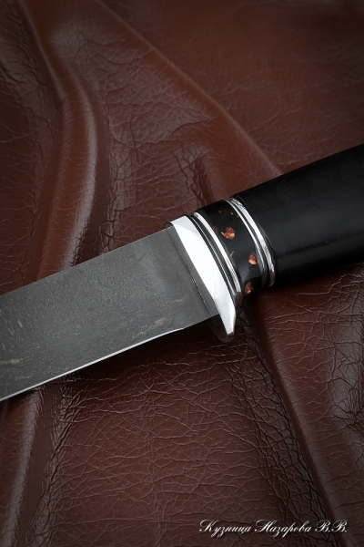 Knife Killer whale large fillet H12MF black hornbeam acrylic brown